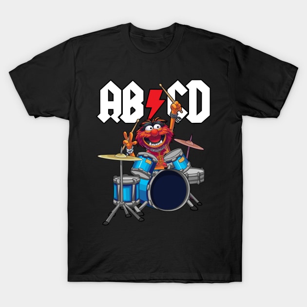 AB-CD Animal Drummer Rocking The Muppets Show T-Shirt by PopcornShow